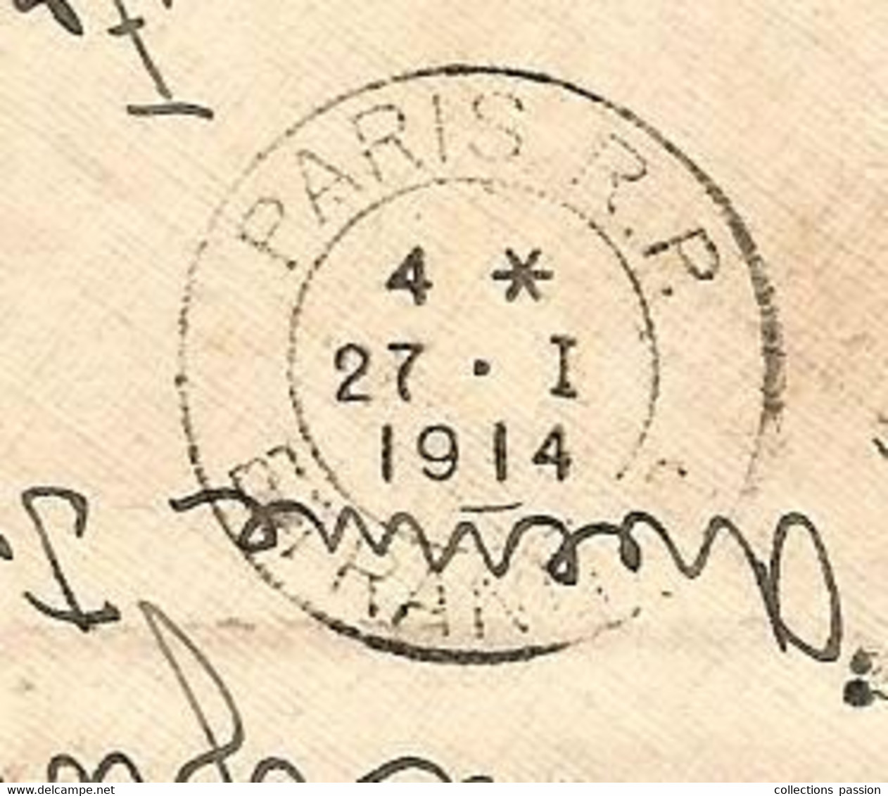 Lettre, 1914 , BALTIMORE , 5 Cents , PARIS R.P. - Storia Postale