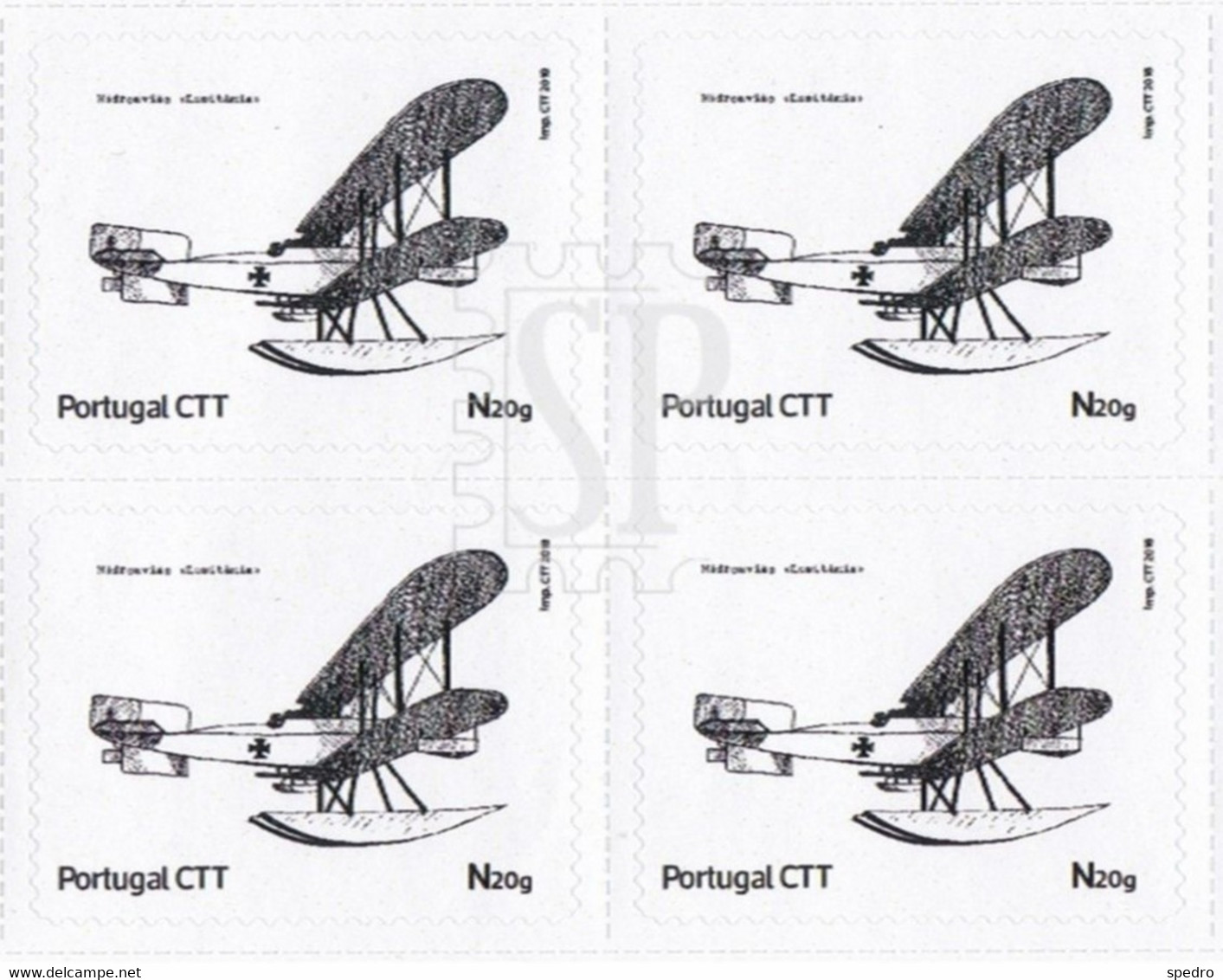 Portugal 2018 Selo Personalizado Hidroavião Lusitânia Personalize Stamp Mon Timbre Plane Aviation Avion Gago Coutinho - Unused Stamps