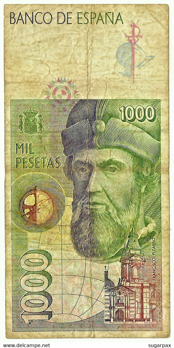 ESPAÑA - 1000 Pesetas - 12.10.1992 ( 1996 ) - Pick 163 - Serie 3P - Hernan Cortes / Francisco Pizarro - 1.000 - [ 6] Commemorative Issues