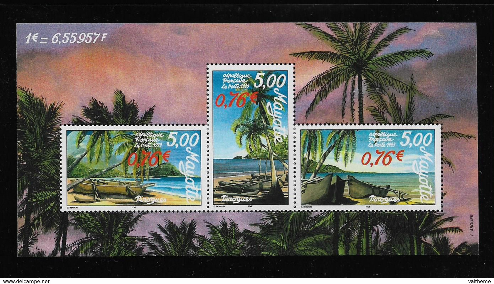 MAYOTTE ( FRMAY - 447 )  1999  N° YVERT ET TELLIER  N° 2   N** - Blocks & Sheetlets