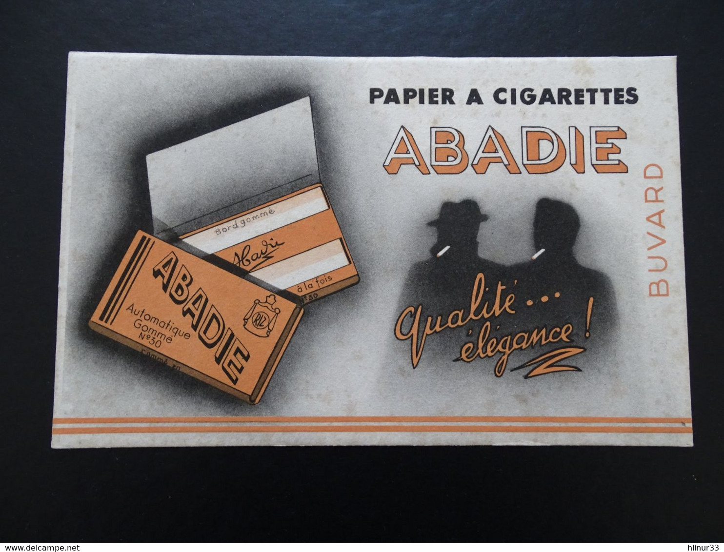 ABA-B02 -  Buvard – Papier à Cigarettes – ABADIE – Quelques Rousseurs - Format 21x13,5 - Voir Scans - Tobacco