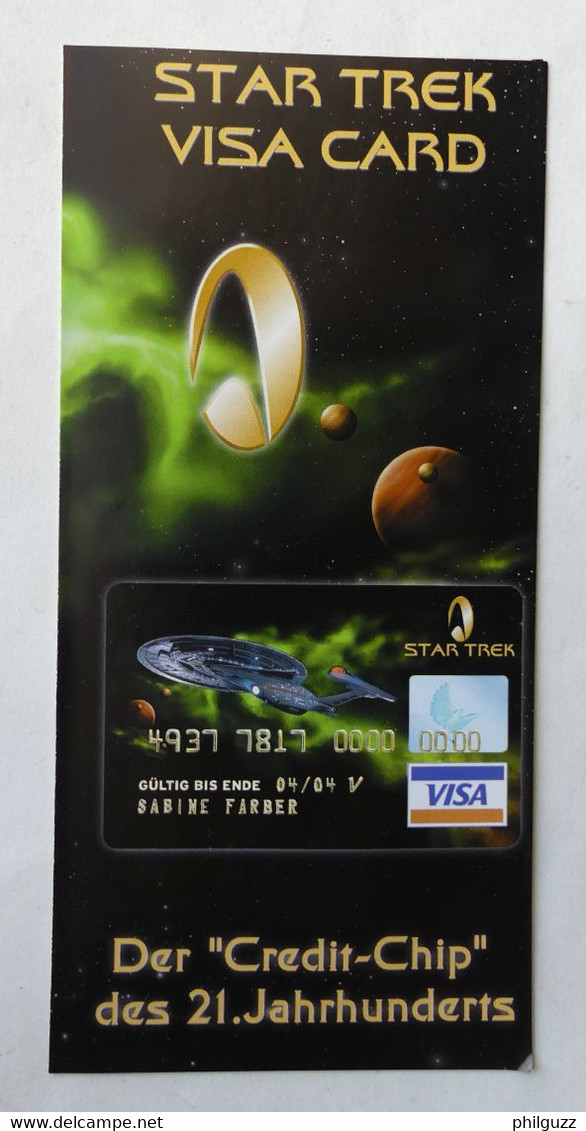 Flyers Allemand VISA CARD STAR TREK 2001 - Objets Publicitaires