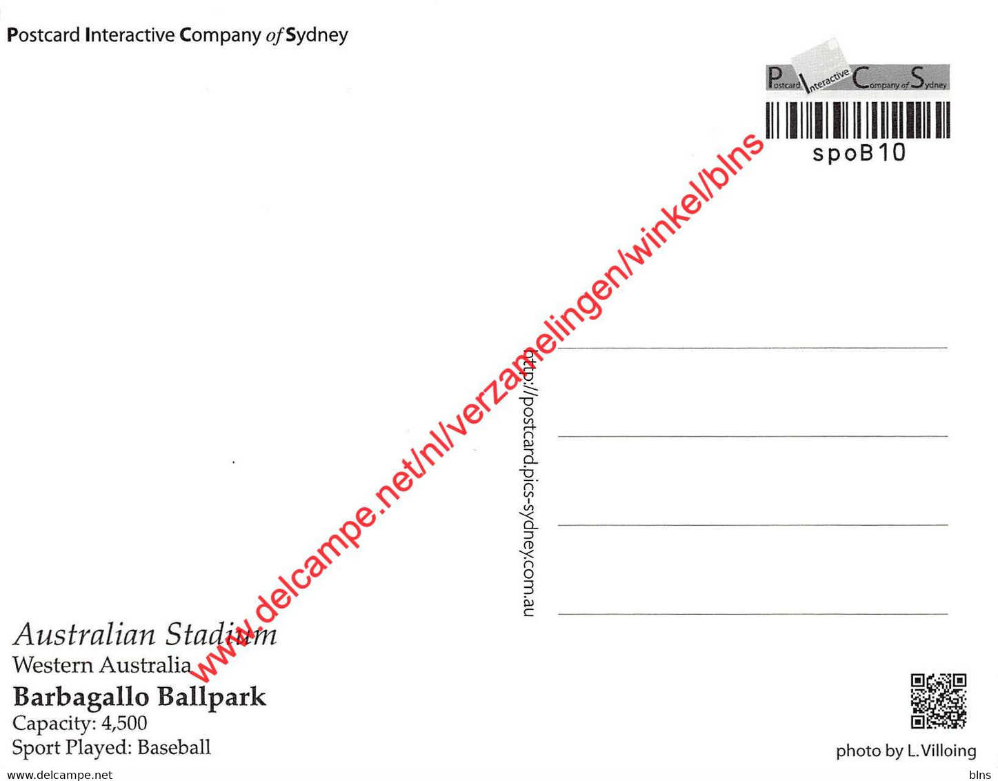 Australian Stadium - Western Australia - Barbagallo Ballpark - Baseball - Altri & Non Classificati