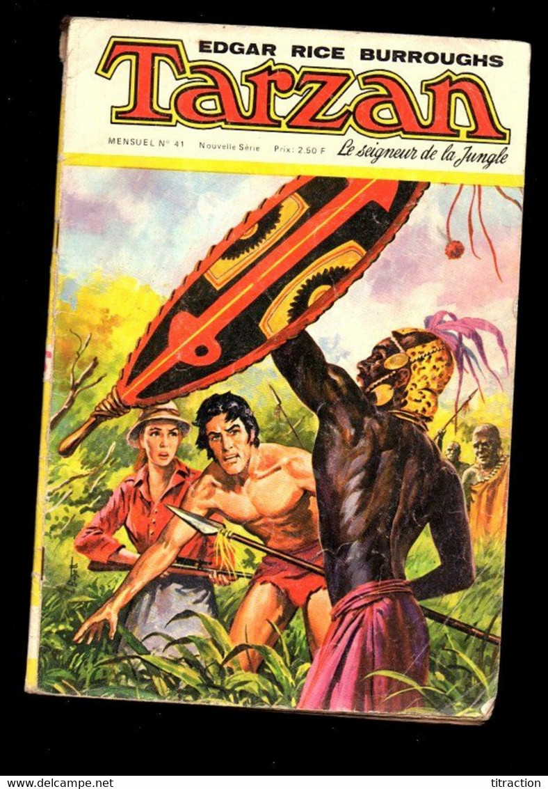 Livre BD Ancienne TARZAN N° 41 Le Gaz De La Fureur RICE BURROUGHS EDGAR 1975 Mensuel Collection Rare Seigneur La Jungle - Tarzan