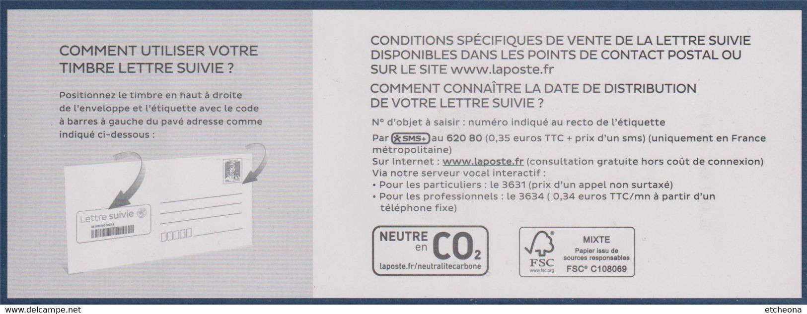 Timbre 1217A & étiquette Lettre Suivie France 20g Marianne Et La Jeunesse Neuf, Ciappa Kawena, Nouveau Tirage & Couleur - 2013-2018 Marianne Of Ciappa-Kawena