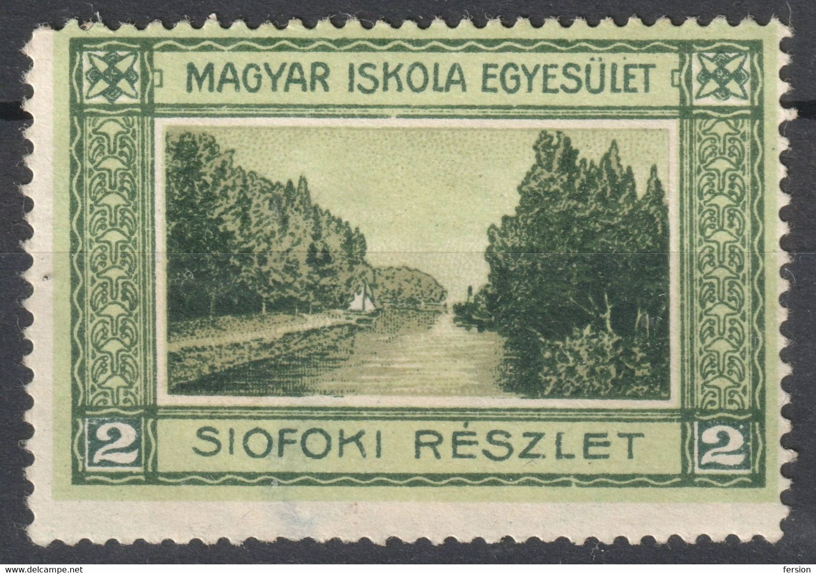 BALATON LAKE - Boat Forest - BUDAPEST Hungary 1910 - SCHOOL Association Charity Aid Stamp LABEL CINDERELLA VIGNETTE - Autres & Non Classés