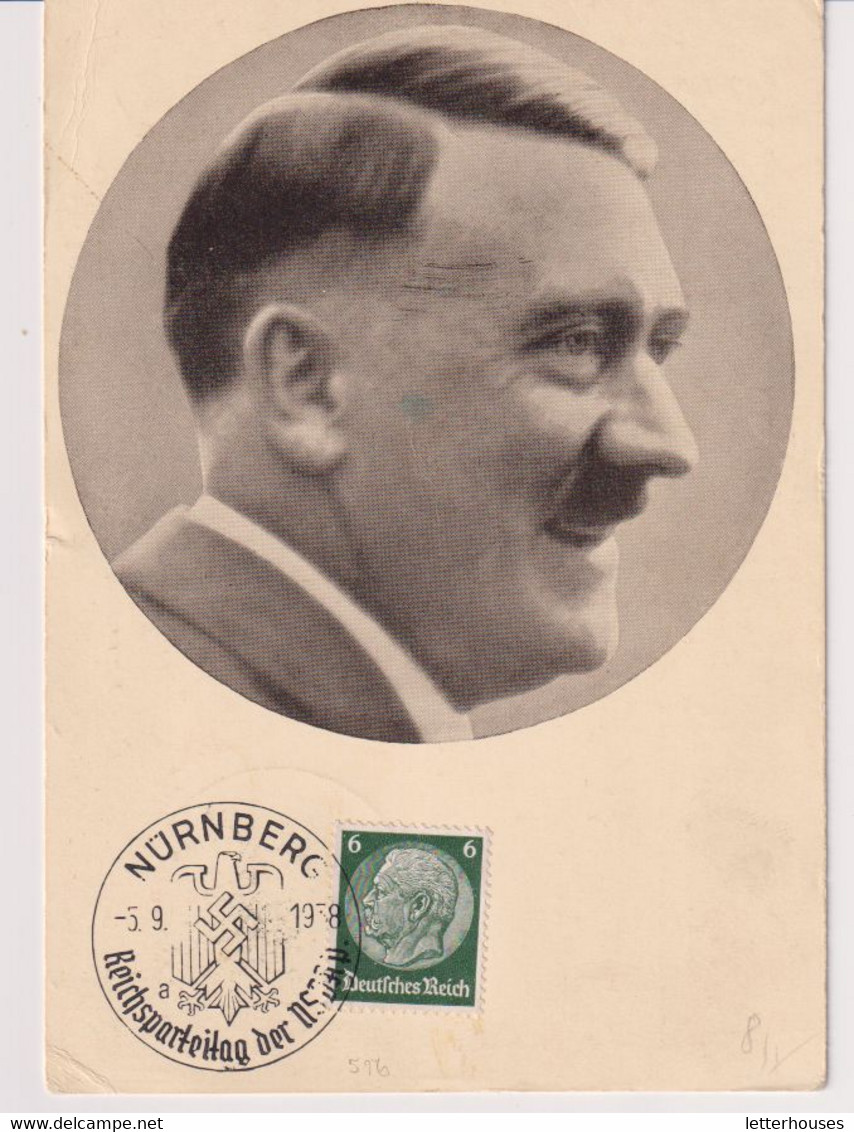 Mi. 516 Auf Fotokarte Hitler, Nürnberg 5.9.38, SST Reichsparteitag Der NSDAP - Lettres & Documents