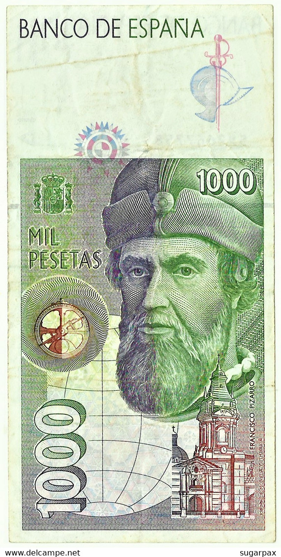 ESPAÑA - 1000 Pesetas - 12.10.1992 ( 1996 ) - Pick 163 - Serie 5X - Hernan Cortes / Francisco Pizarro - 1.000 - [ 6] Emissions Commémoratives