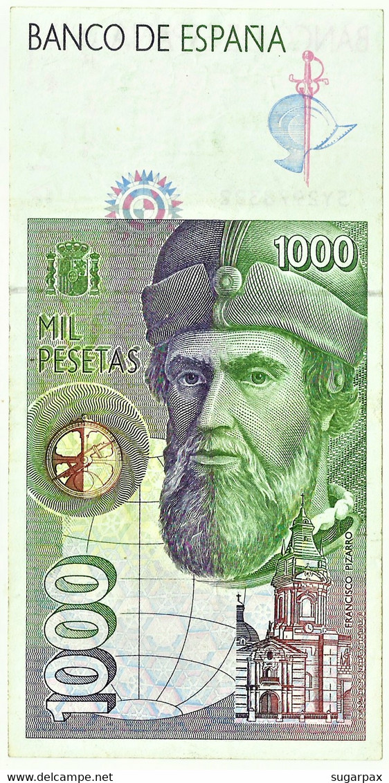 ESPAÑA - 1000 Pesetas - 12.10.1992 ( 1996 ) - Pick 163 - Serie 5Y - Hernan Cortes / Francisco Pizarro - 1.000 - [ 6] Gedenkausgaben