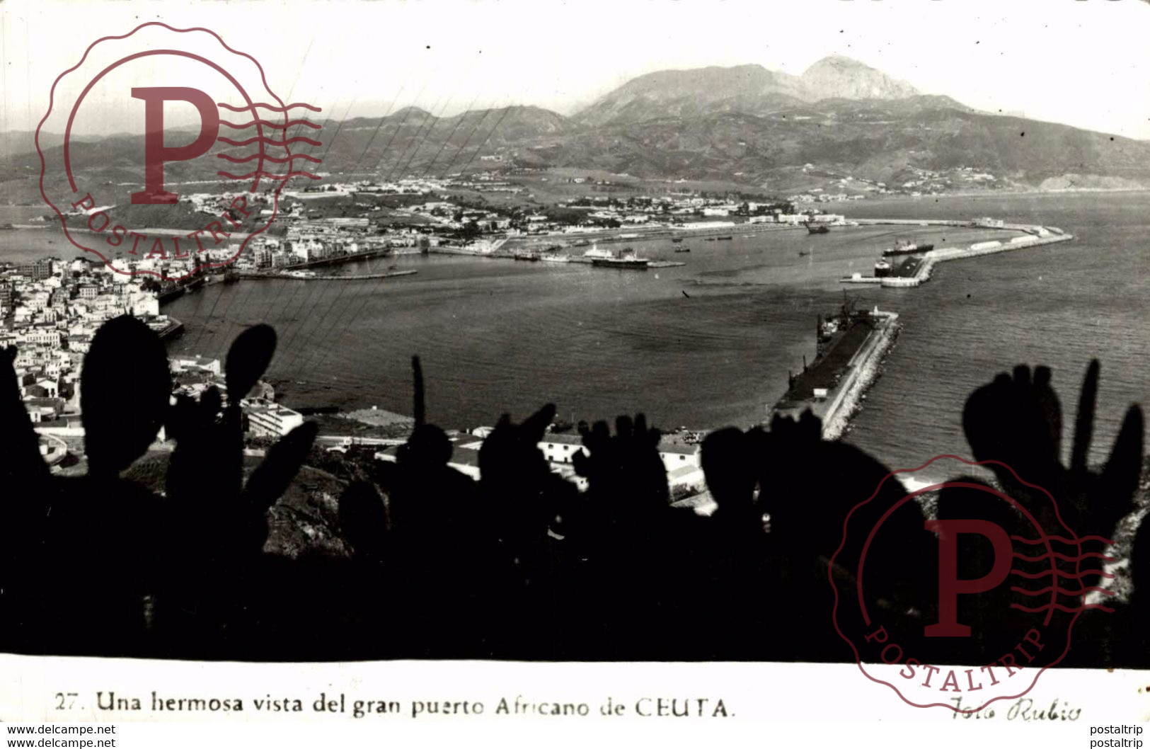 RPPC FOTOPOSTAL CEUTA  UNA HERMOSA VISTA DE LA CIUDAD DEL NORTE DE AFRICA - Ceuta