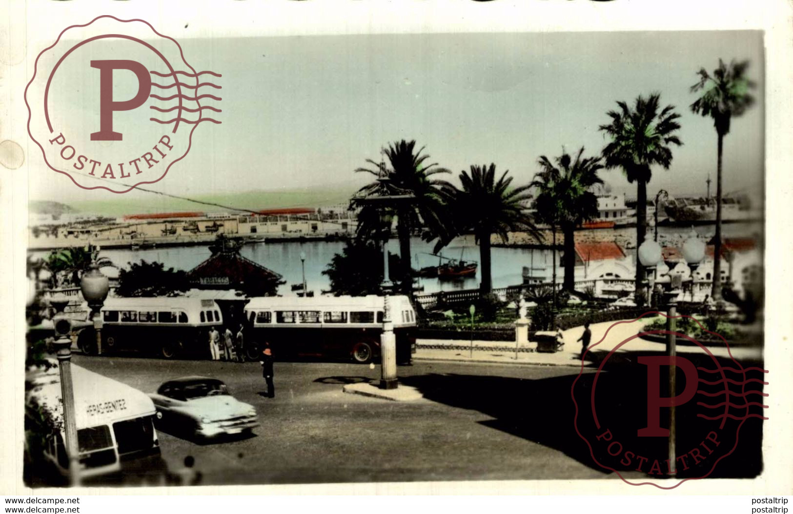 RPPC FOTOPOSTAL CEUTA PASEO DAN SEBASTIAN Y PUERTO - Ceuta