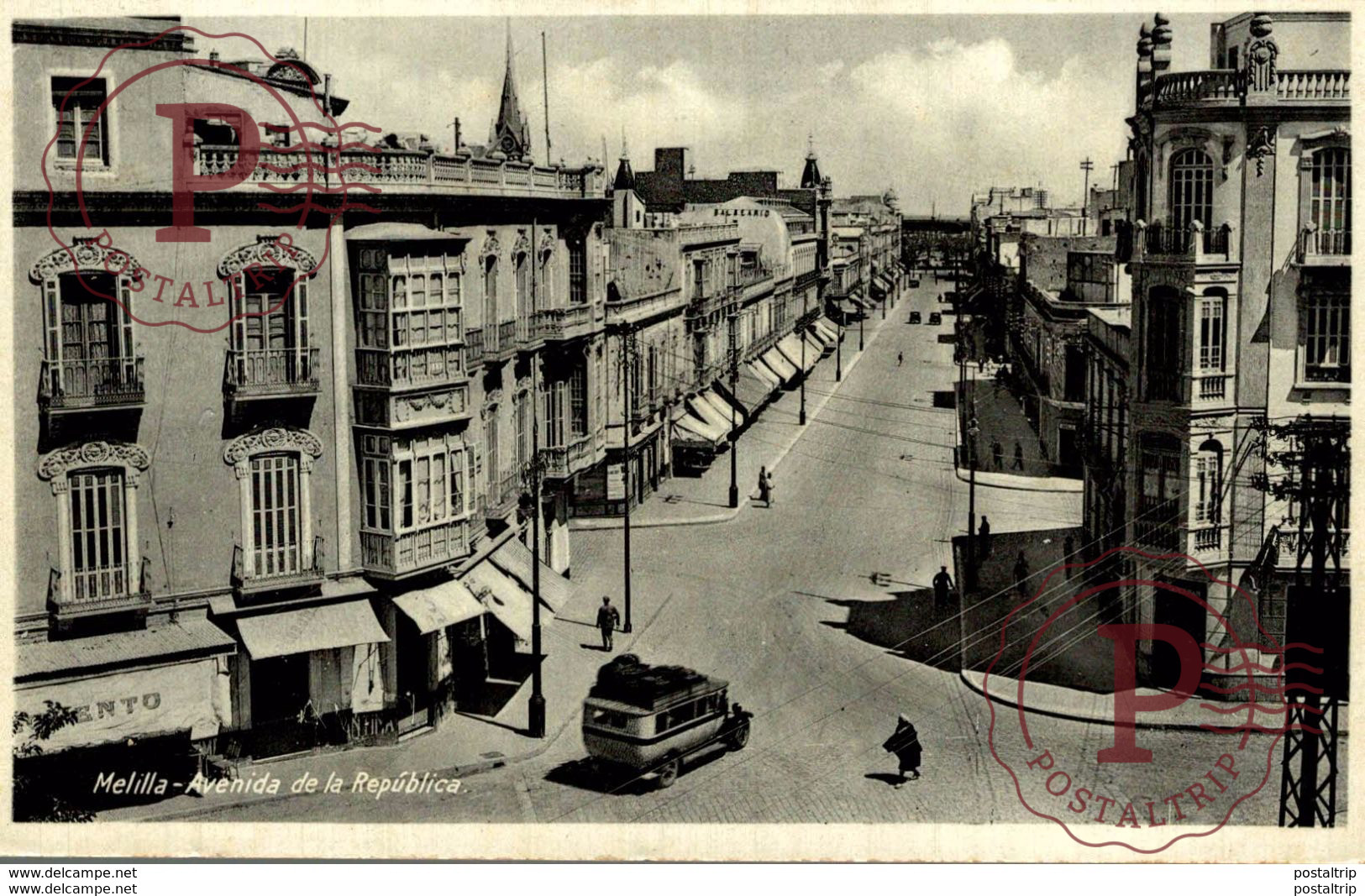 CLICHE UNIQUE FOTOPOSTAL MELILLA AVENIDA DE LA REPUBLICA - Melilla