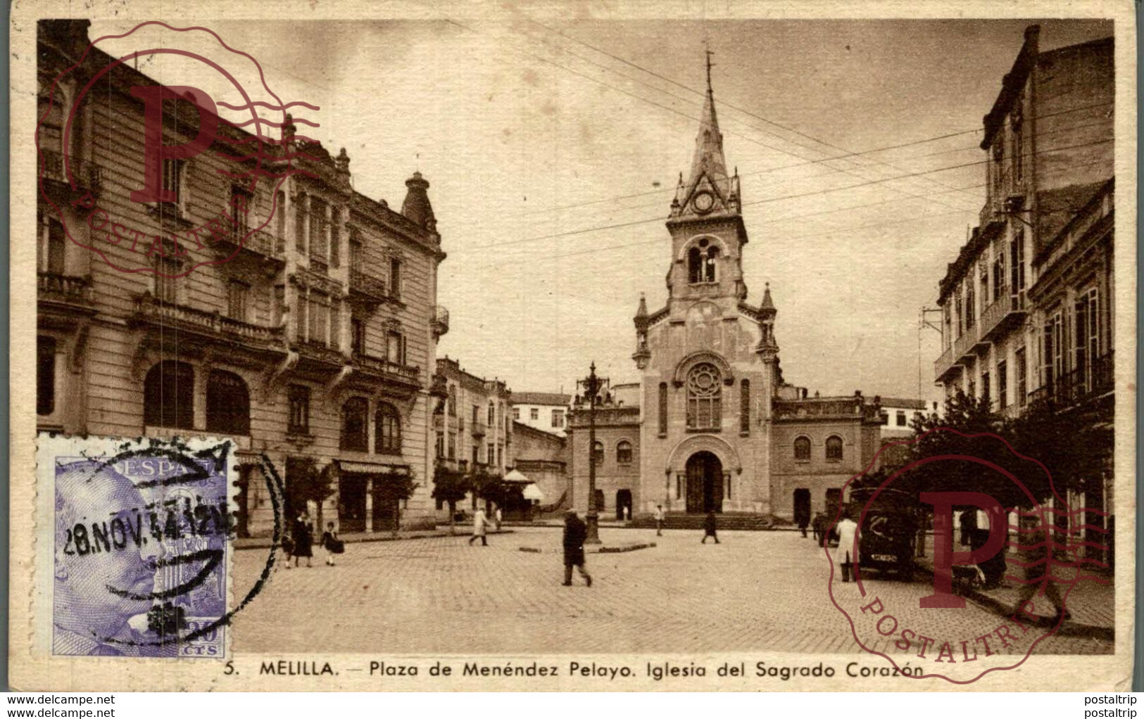 MELILLA PLAZA DE MENDEZ PELAYO IGLESIA DEL SAGRADO CORAZON - Melilla