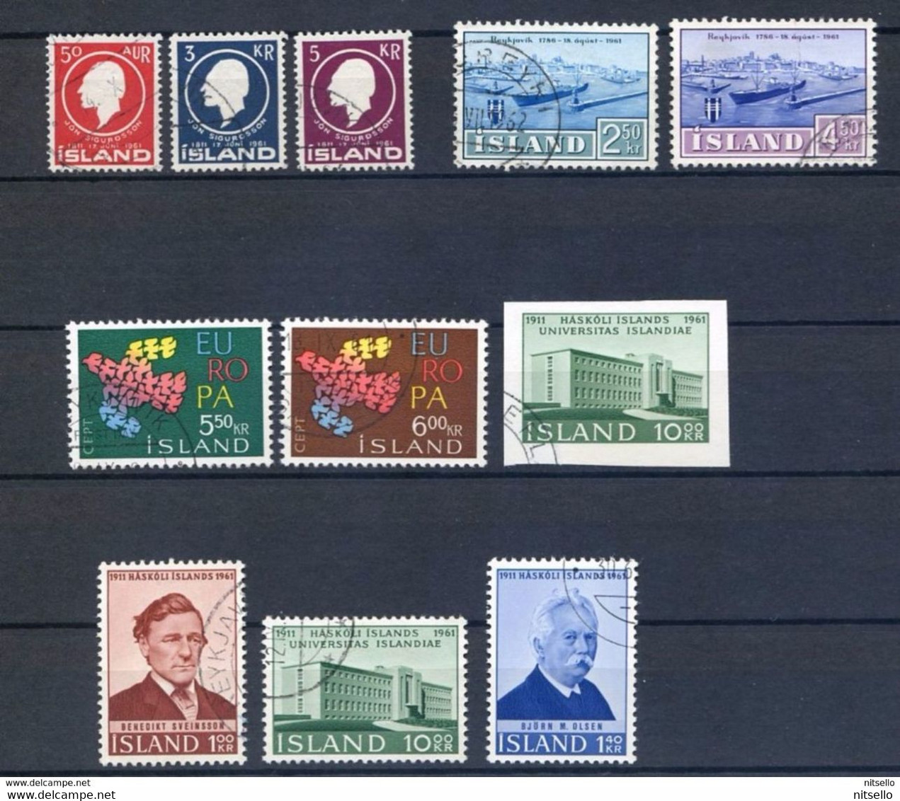 LOTE 2235  ///  (C085) ISLANDIA   AÑO 1961 COMPLETO - Usati