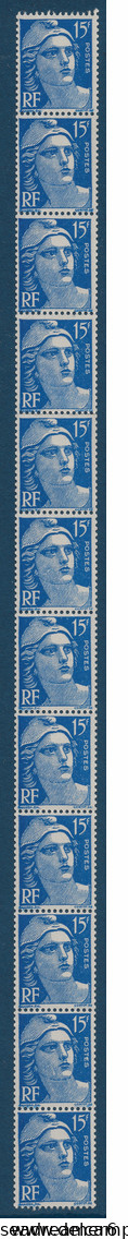 FRANCE Roulette N°37 15 Fr Bleu Marianne De Gandon De 12 Timbres N°886d** Signé CALVES - Roulettes