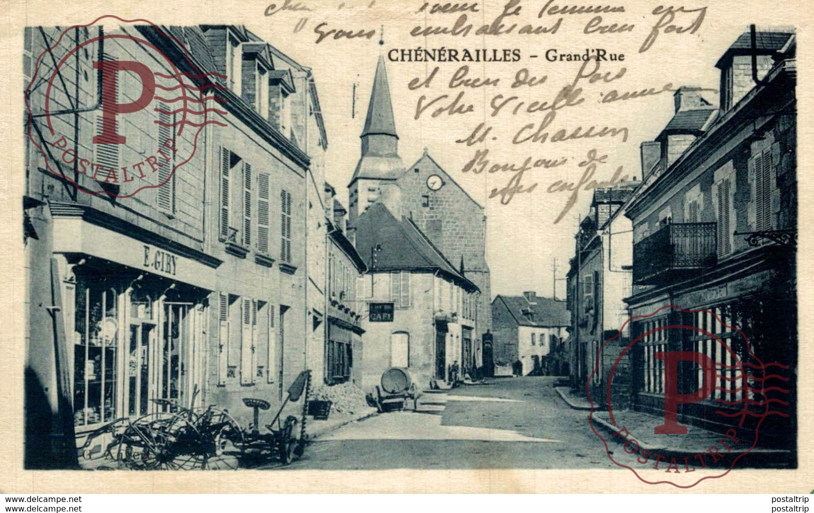CPA - 23 - CHENERAILLES - Grand'rue - Chenerailles