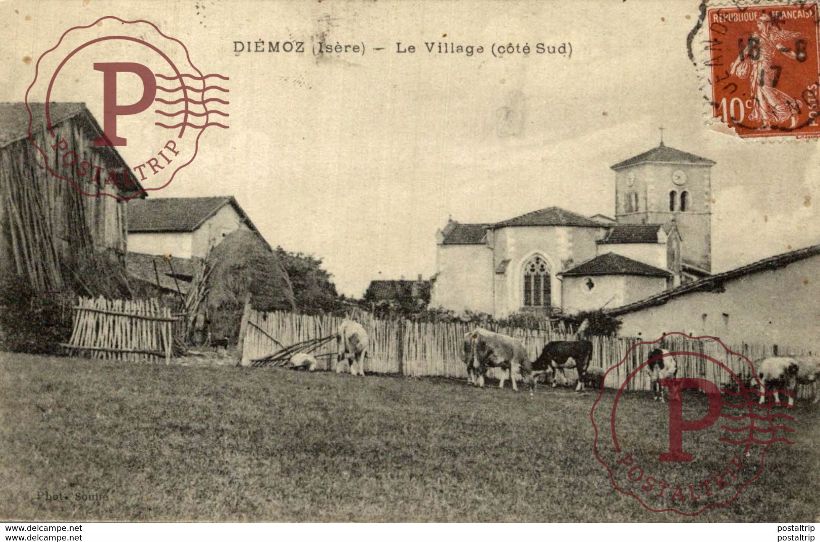 CPA DIEMOZ LE VILLAGE - Diémoz