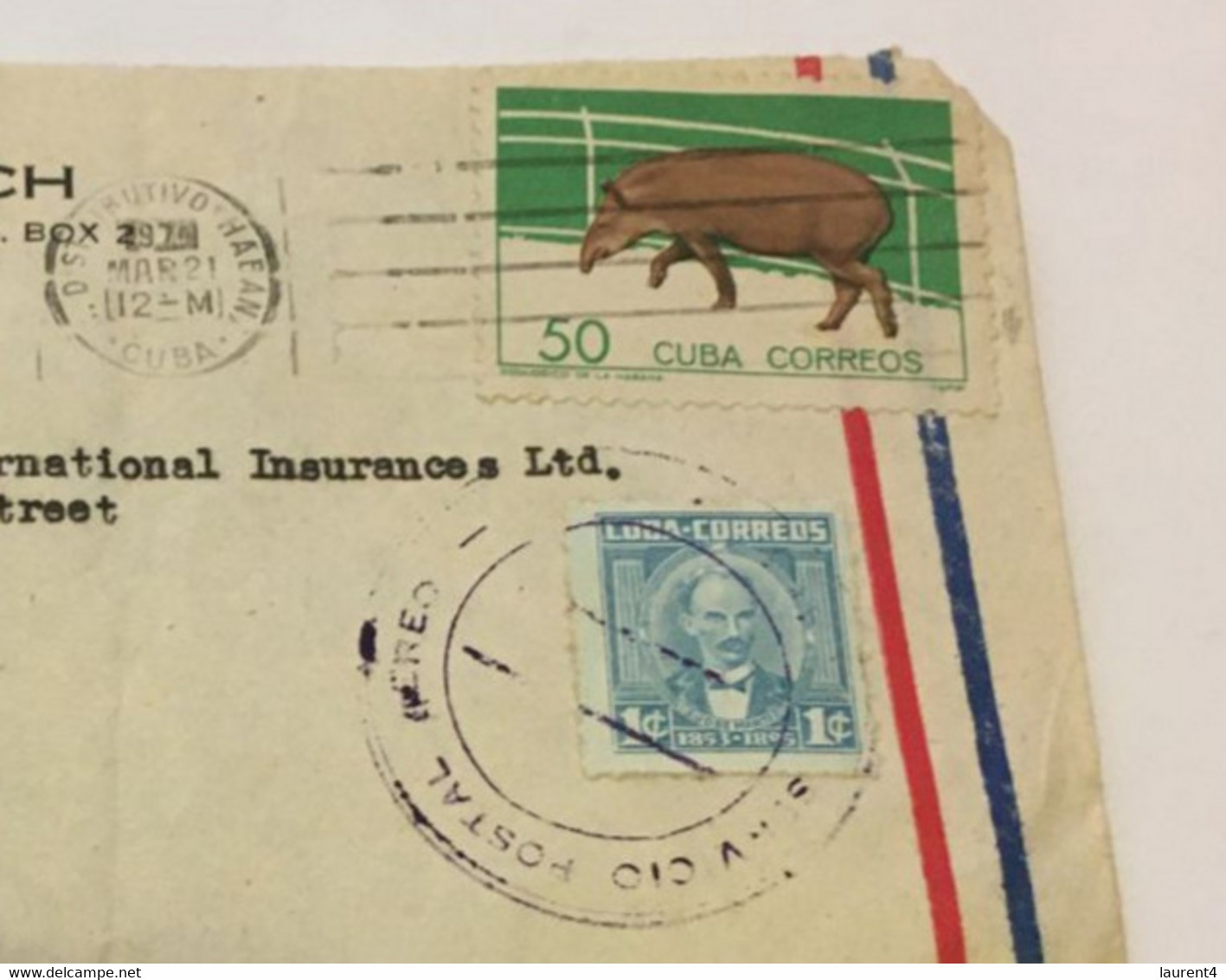 (1 G 24) Cuba Cover Posted To Australia Cover (1 Cover) Ship Mail Cover Posted To Sydney (maybe Around 1960's ?) - Lettres & Documents