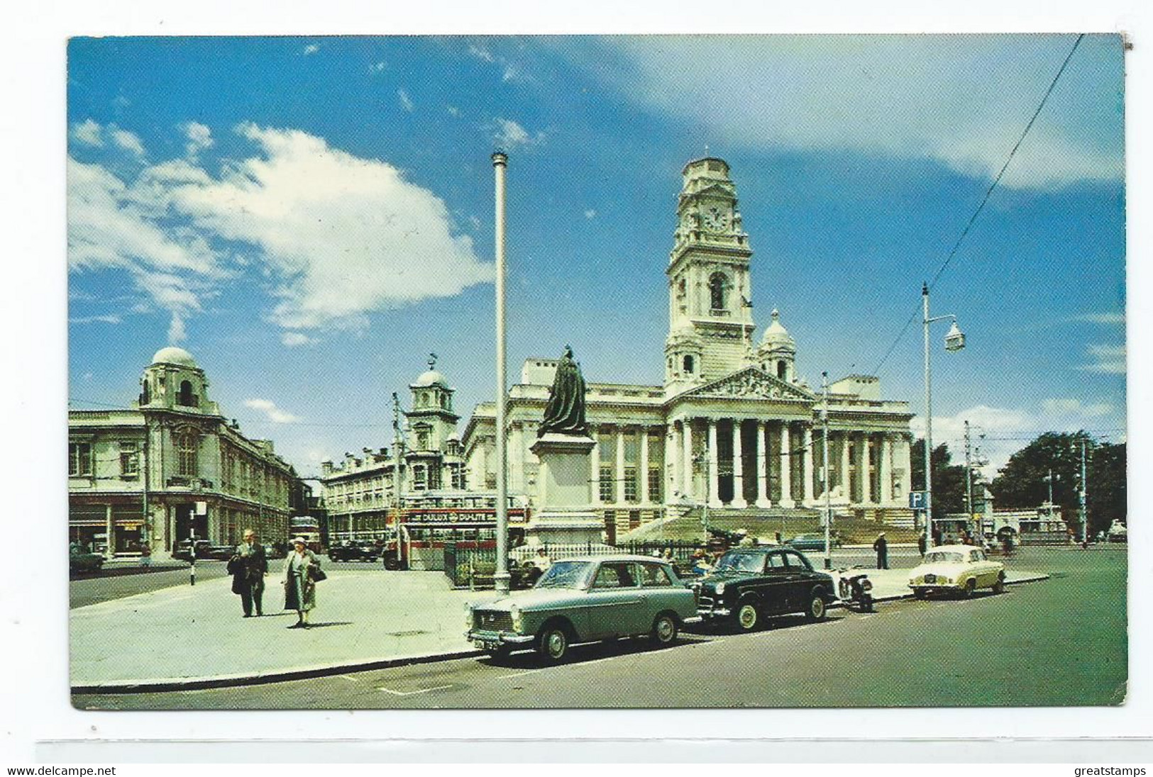 Hampshire   Postcard  Portsmouth The Guildhall Vintage Posted 1965 - Portsmouth