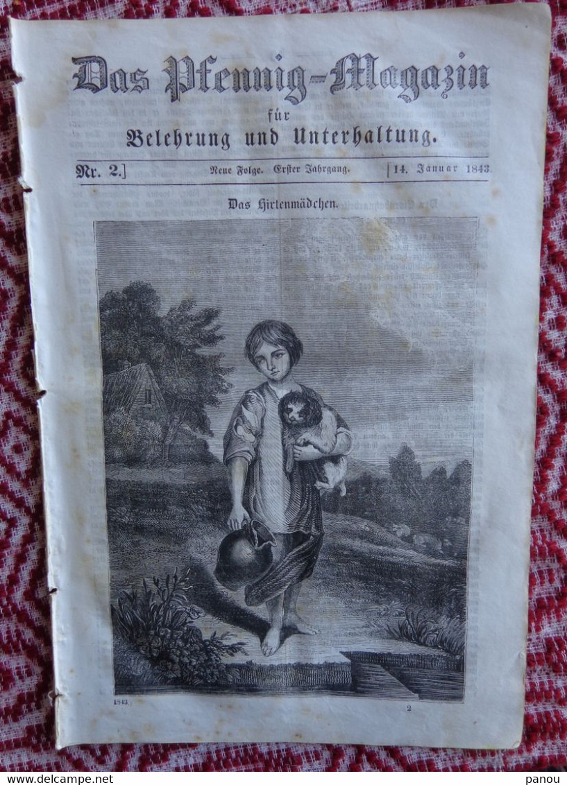 DAS PFENNIG MAGAZIN Nr 2.  14 Januar 1843. Bodensee. Lake Constance - Sonstige & Ohne Zuordnung