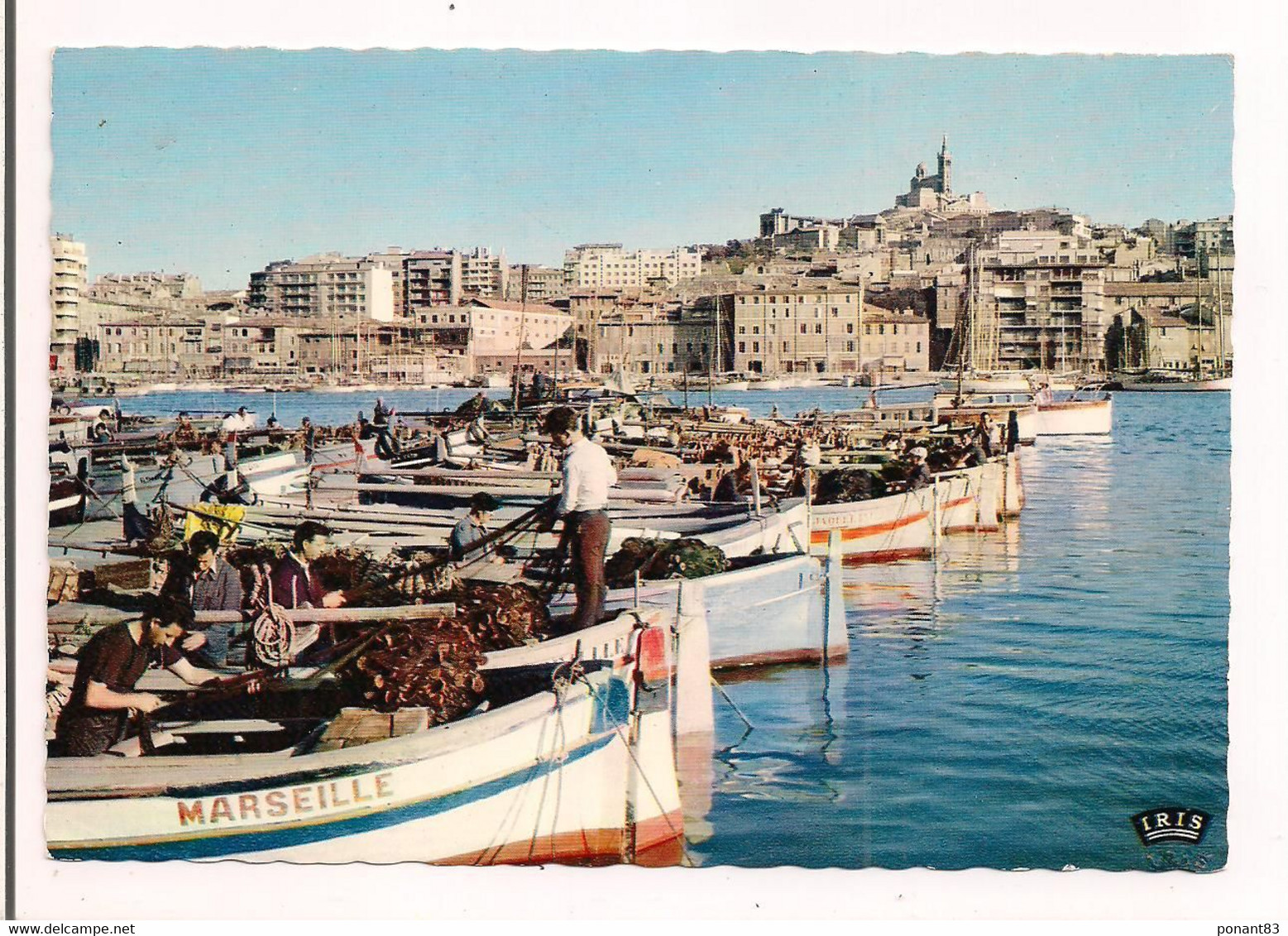 Marseille: Le Vieux Port, Ses Barques De Pêche - Au Fond N.D De La Garde - Carte Neuve - - Vieux Port, Saint Victor, Le Panier