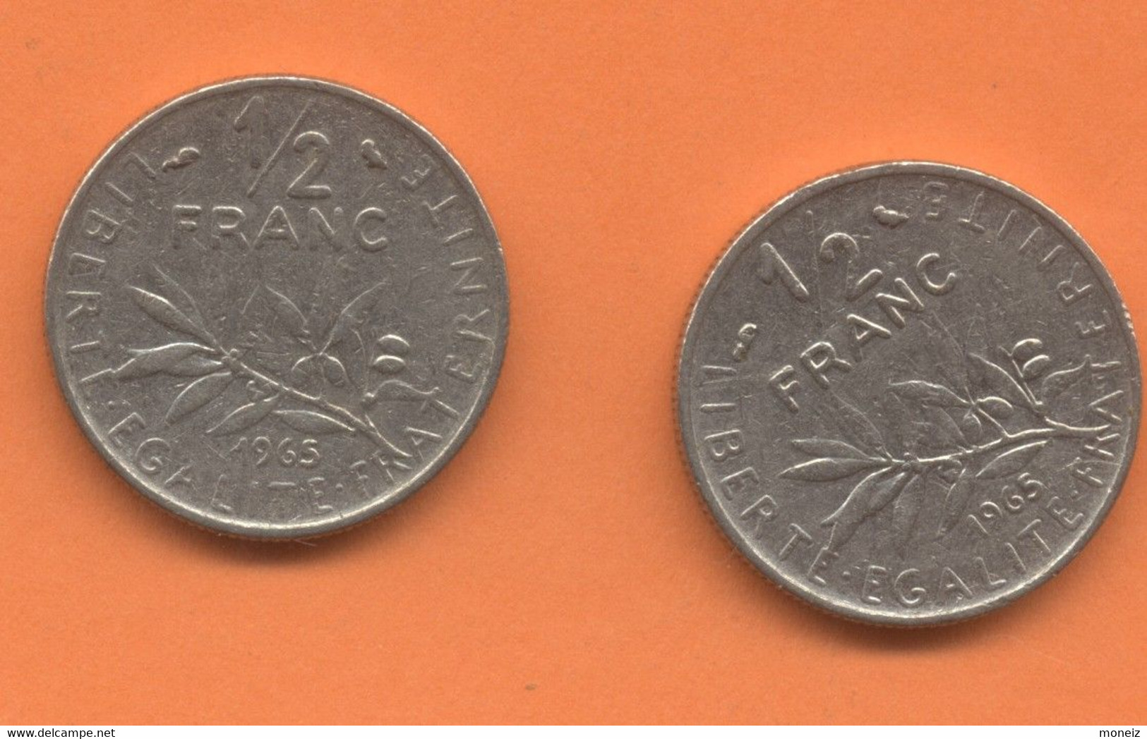 50 CTS 1965 LES DEUX CARACTERES FINS ET EPAIS. - 50 Centimes