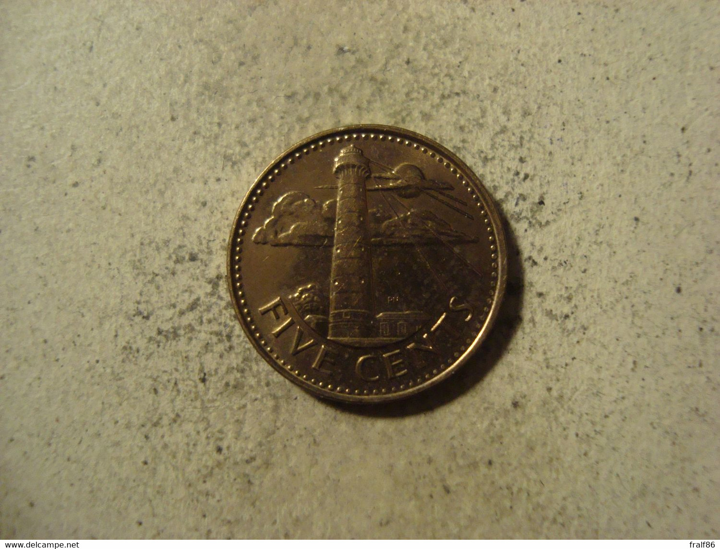 MONNAIE BARBADES 5 CENTS 2014 - Barbades