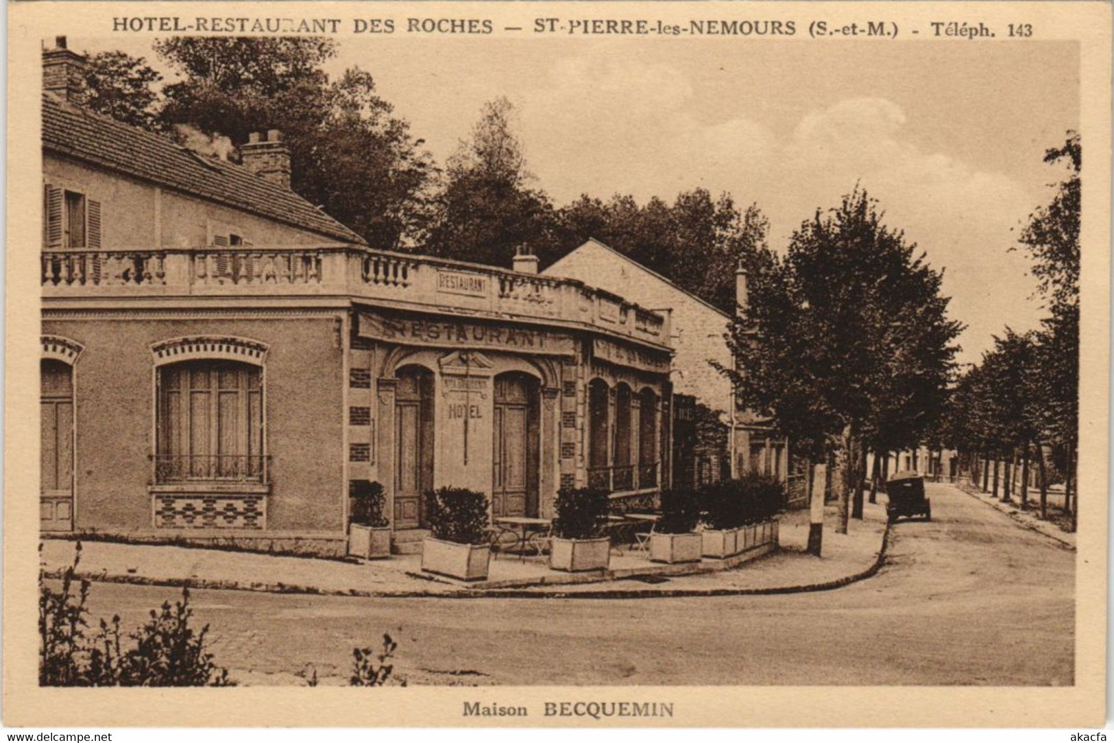 CPA ST-PIERRE-LES-NEMOURS Hotel-restaurant Des Roches (924970) - Saint Pierre Les Nemours