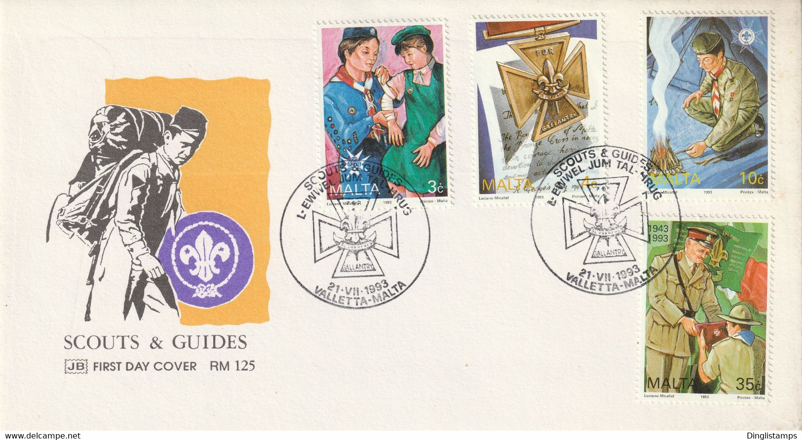 MALTA - 1993 SCOUTS & GUIDES FDC - Malta