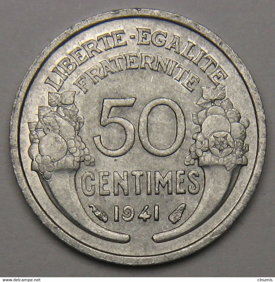 50 Centimes Morlon, Légère, Aluminium, 1941 - III° République - 50 Centimes