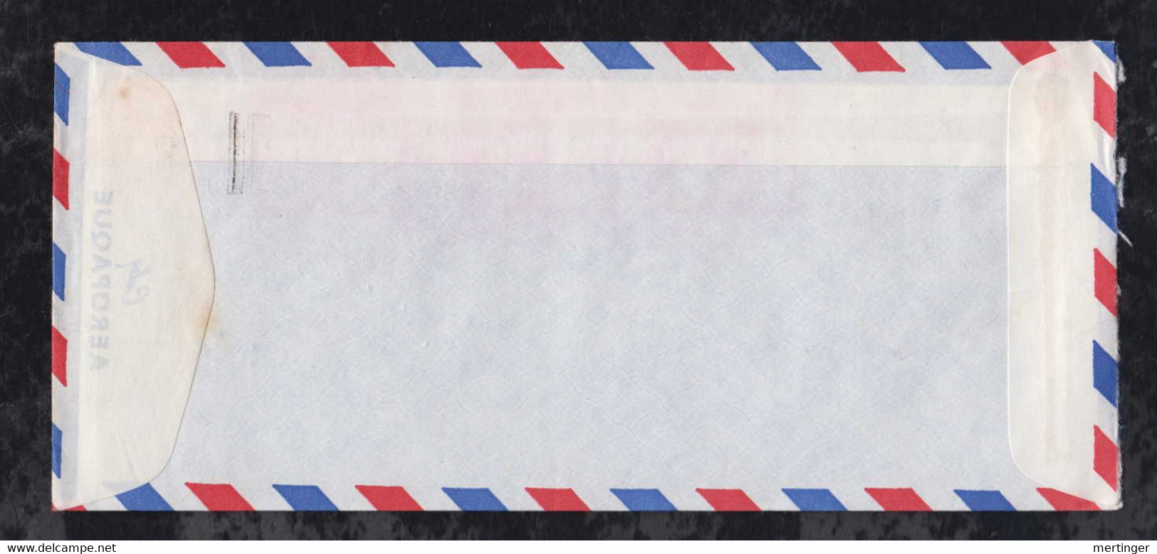 New Zealand 1978 Meter Airmail Cover 3x 20c Christchurch To Manchester England - Covers & Documents