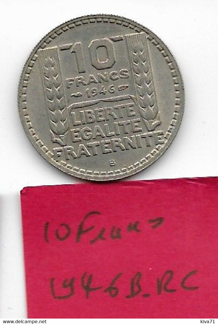 10 Francs  " TURIN "  1946B   Rc   TTB+ - 10 Francs