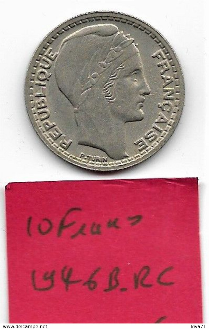 10 Francs  " TURIN "  1946B   Rc   TTB+ - 10 Francs