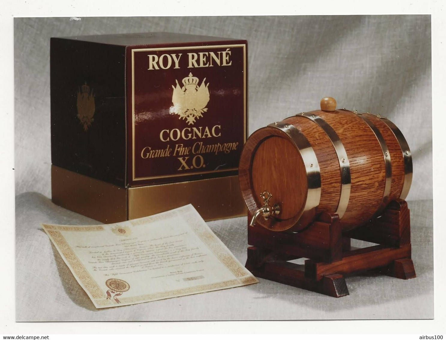 PHOTO ORIGINALE MARKETING 1980 - COGNAC RENÉ ROY JUILLAC LE COQ GRANDE FINE CHAMPAGNE X.O. - CHARENTE - Alcoolici