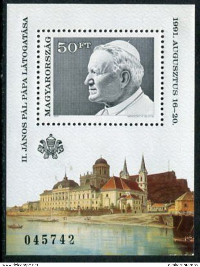 HUNGARY 1991 Papal Visit Block MNH / **.  Michel Block 215 - Ongebruikt