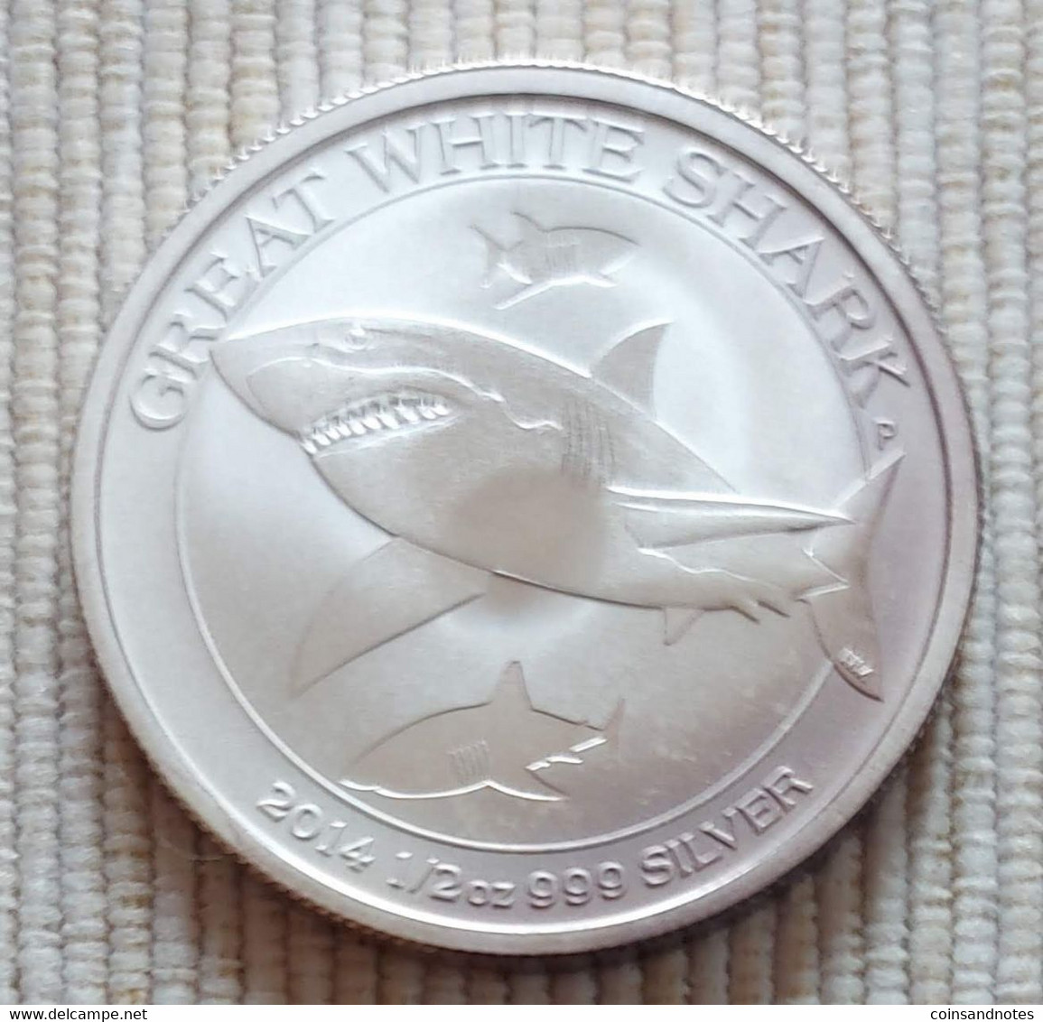 Australia 2014 - ½ Oz Fine Silver ‘Shark’ Coin - 50 Cents - UNC - 50 Cents