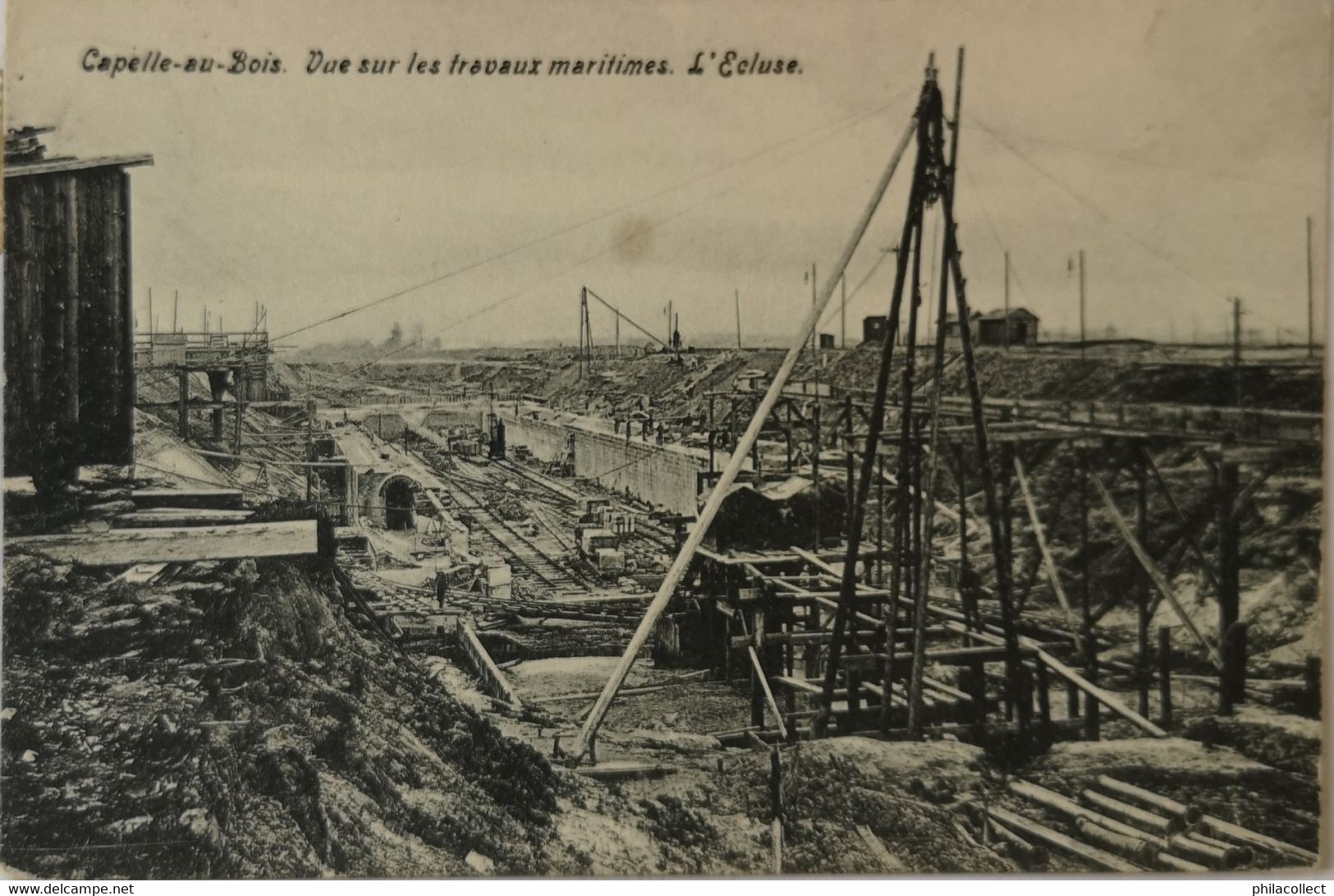 Capelle Au Bois // Vue Sur Les Travaux Maritimes - L'Ecluse 1910 - Kapelle-op-den-Bos