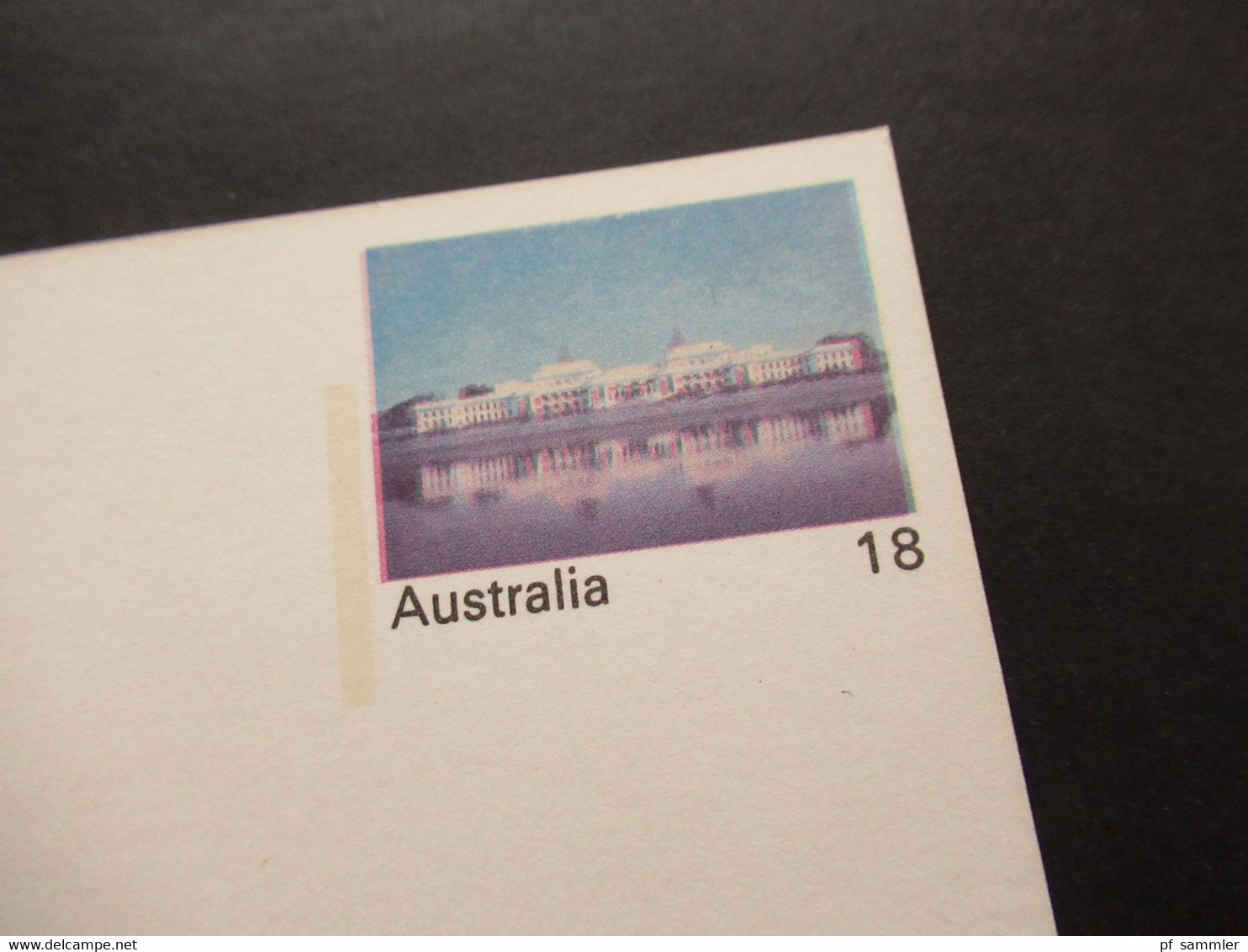Australien 1976 Ganzsache Mit Druckfehler / Verschobener Druck! Parliament House Vievew Across Lake Burley Griffin - Cartas & Documentos