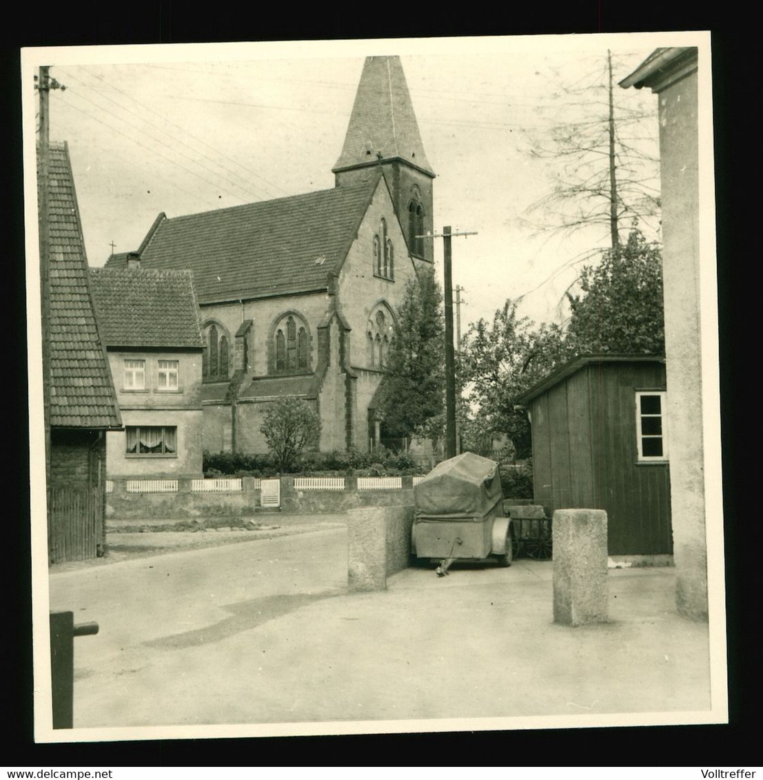 Orig. Foto 60er Jahre Alhausen OT Bad Driburg, Blick Auf St. Vitus, Ortspartie - Bad Driburg