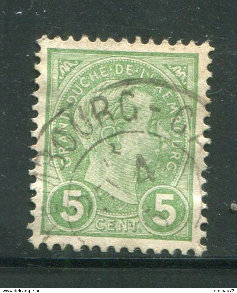 LUXEMBOURG- Y&T N°72- Oblitéré - 1895 Adolphe Right-hand Side