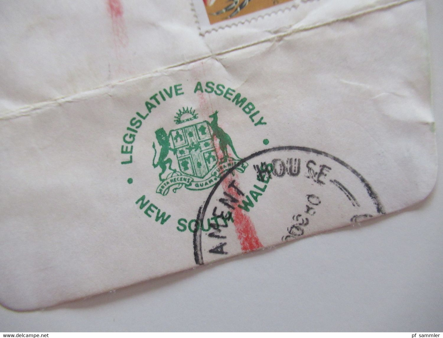 Australien 1980 Air Mail In Die USA Einschreiben Parliament House New South Wales Umschlag Legislative Assembly - Lettres & Documents