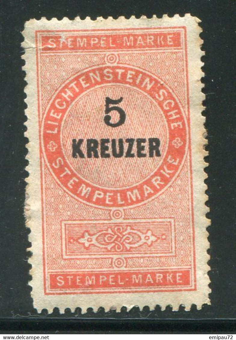 LIECHTENSTEIN- Timbre Fiscal- Neuf Avec Charnière * - Revenue Stamps