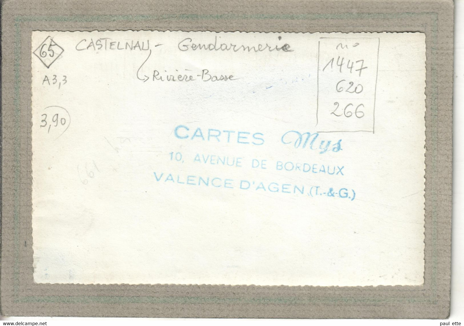 CPA - (65) CASTELNAU-RIVIERE-BASSE - Carte-Photo Souple - Aspect De La Gendarmerie Nationale Dans Les Années 50 / 60 - Castelnau Riviere Basse