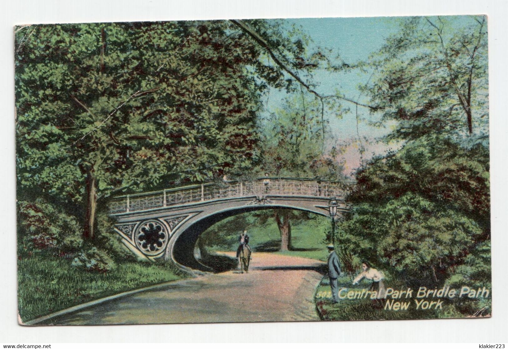 Central Park Bridle Path. New York. Year 1912 - Central Park