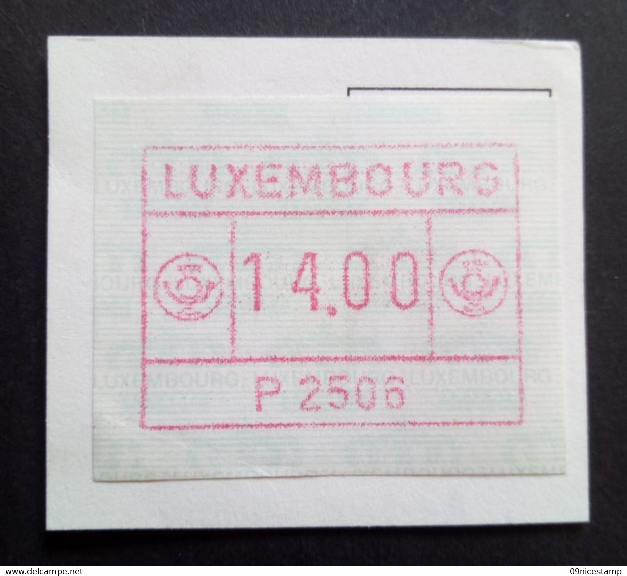 Luxembourg, Label From A Slotmachine About 14 Franc - Postage Labels