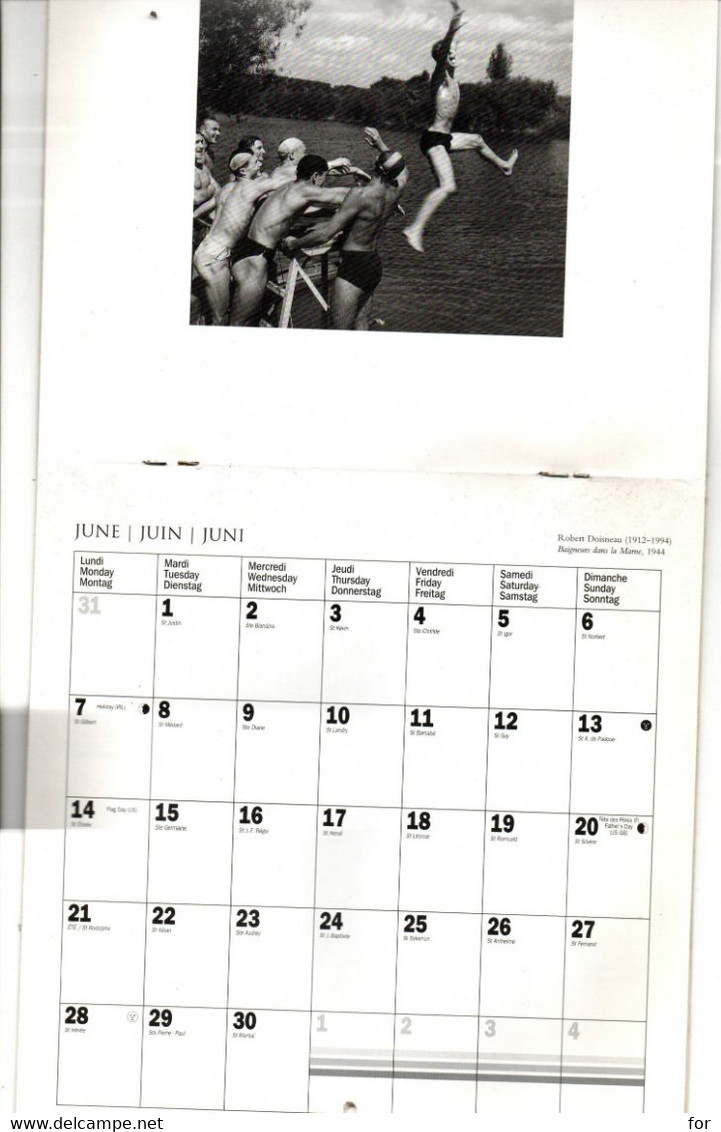 Calendrier - Calendar : 1999 : Happiness - Robert Doisneau : Complet - Format 18cm X 18cm - Tamaño Grande : 1991-00