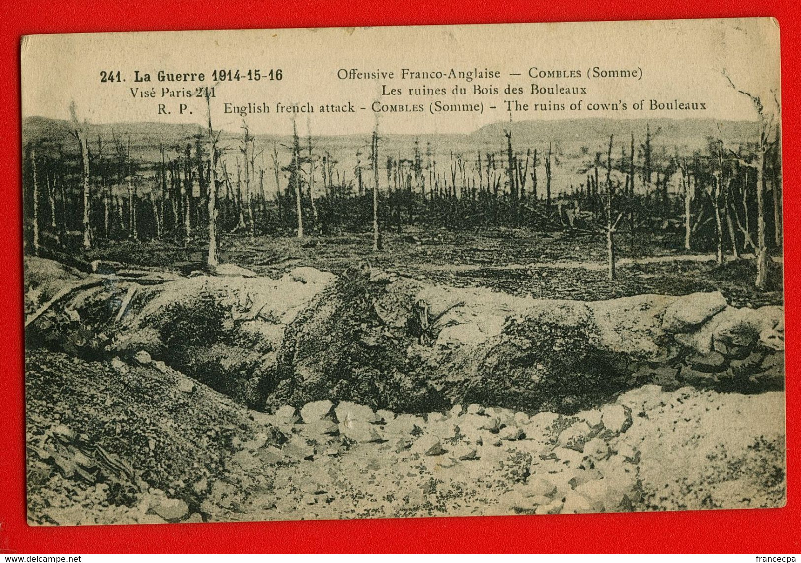 005435 - SOMME - COMBLES - Offensive Franco-Anglaise - Les Ruines Du Bois Des Bouleaux - Combles