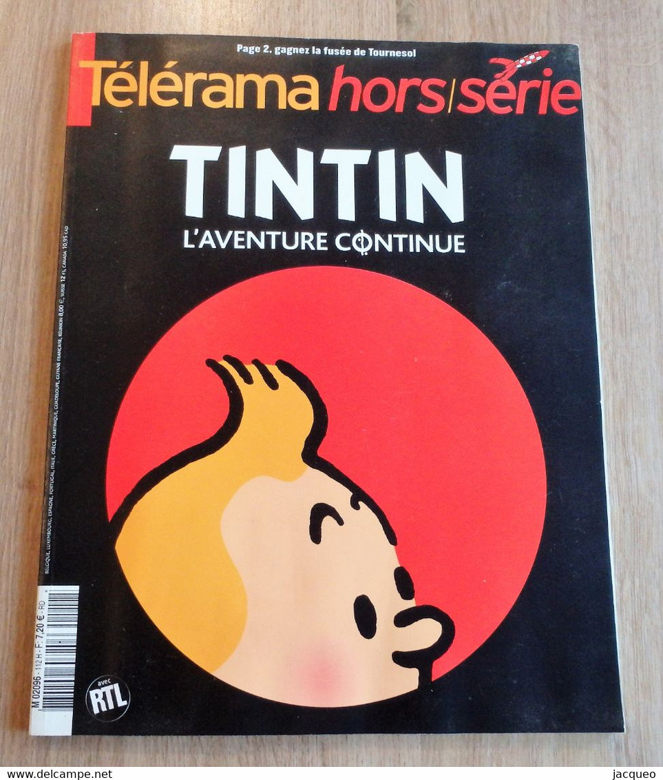 TINTIN TELERAMA HORS SERIE L'AVENTURE CONTINUE  D'HERGE - Other & Unclassified