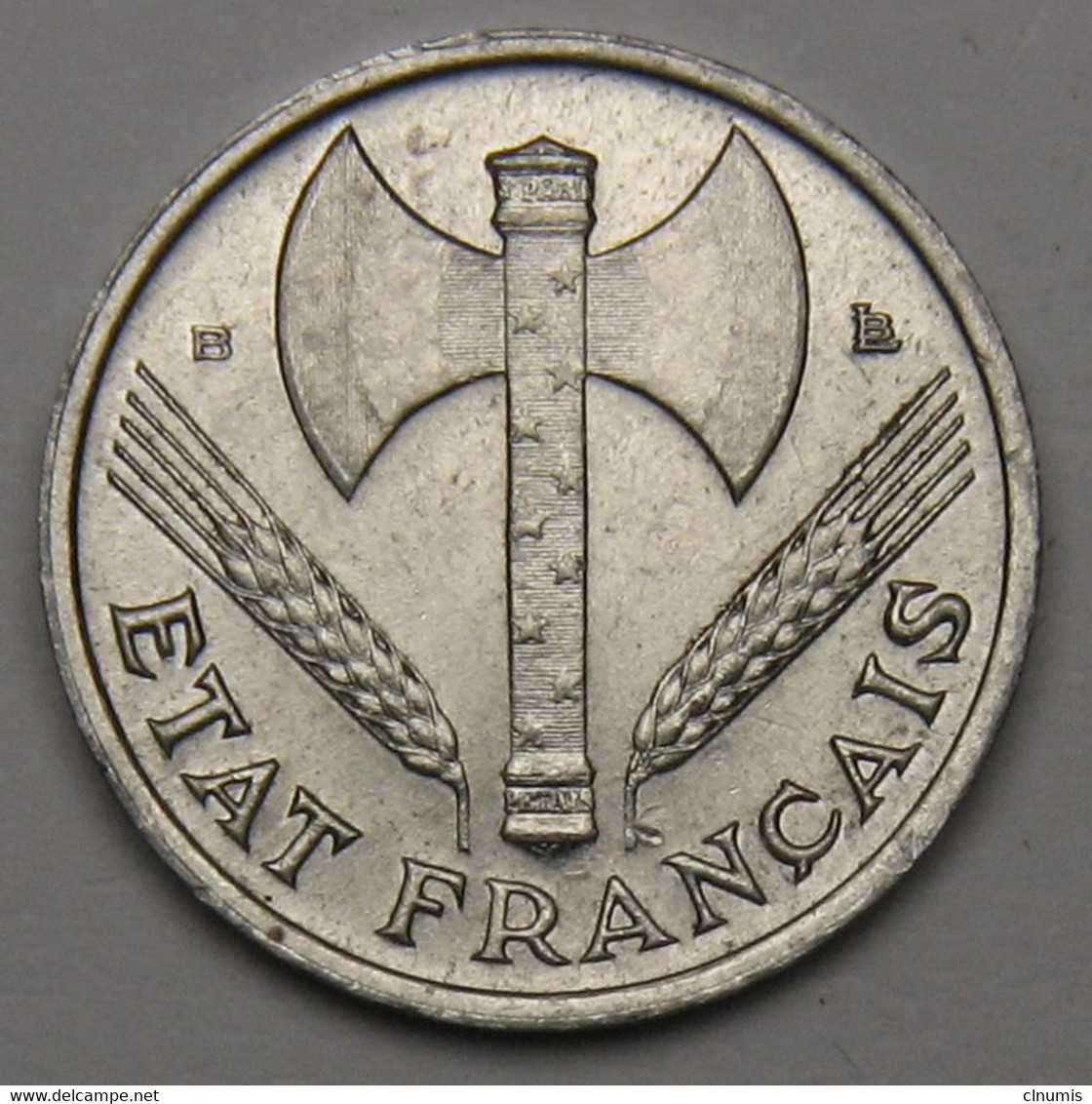 50 Centimes Francisque, Légère, 1944 B (Beaumont-le-Roger)  - Etat Français - 50 Centimes