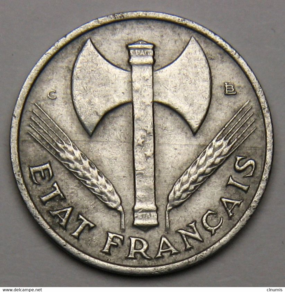 50 Centimes Francisque, Légère, 1944 C (Castelsarrasin)  - Etat Français - 50 Centimes